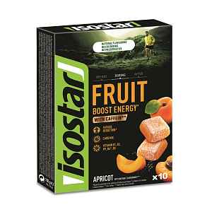 Isostar Fruit Boost Energy meruňka želé s kofeinem 10x10 g