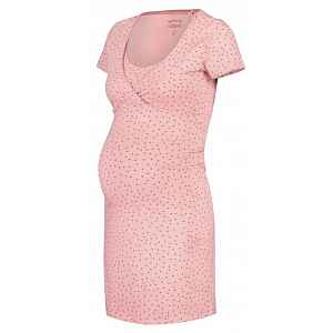 NOPPIES Košilka noční těhotenská krátký rukáv Suzy XS Silver Pink