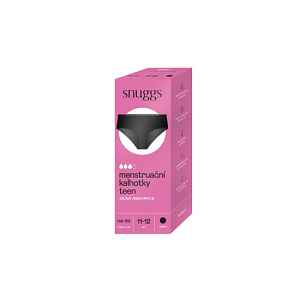 Snuggs Teen menstruační kalhotky na silnou menstruaci černé 11-12 let