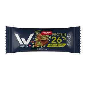 WellMix Proteinová tyčinka 26 %  s příchutí čokolády a pistácie 30 g