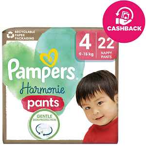 PAMPERS Kalhotky plenkové Harmonie Baby vel. 4, 22 ks, 9kg-15kg