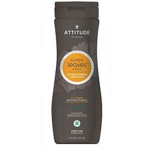 Přírodní pánský šampón & tělové mýdlo (2 v 1) ATTITUDE Super leaves s detoxikačním účinkem - normální vlasy 473 ml