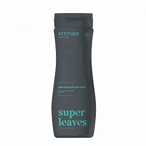 Přírodní pánský šampón & tělové mýdlo (2 v 1) ATTITUDE Super leaves s detoxikačním účinkem - proti lupům 473 ml