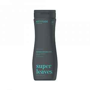 Přírodní pánský šampón & tělové mýdlo (2 v 1) ATTITUDE Super leaves s detoxikačním účinkem - proti lupům 473 ml