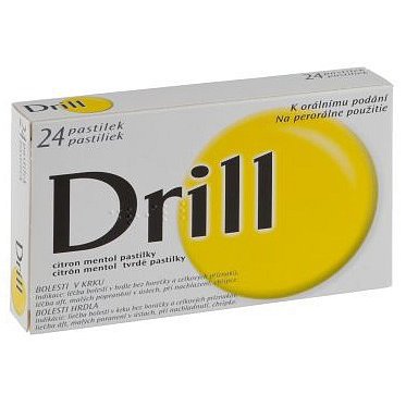 Drill Citron Mentol Pastilky orální pastilky 24