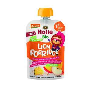 HOLLE Bio Lion ovocné pyré mango, ananas, oves, qiunoa 110g (1r+)