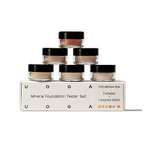 Uoga Uoga Minerální make-up s jantarem SPF15 Medium Skin tester set 1 ks