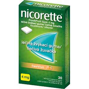 Nicorette FreshFruit Gum 4 mg léčivá žvýkací guma 30