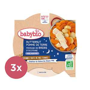 3x BABYBIO Brambory máslová dýně ovčí sýr 230g