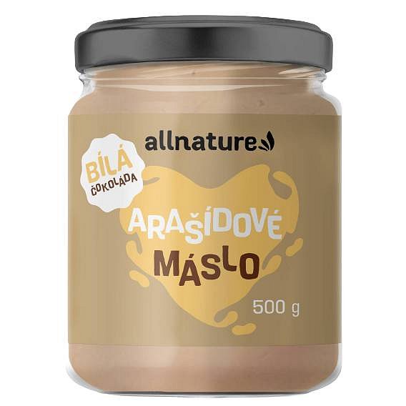 Allnature Arašídové máslo s bílou čokoládou 500g