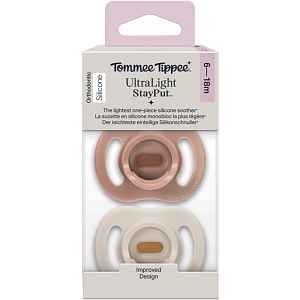 Tommee Tippee Ultra Light Stay Put 6-18 m dudlík Girl 2 ks