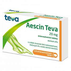 Aescin Teva 20mg enterosolventní tableta 120