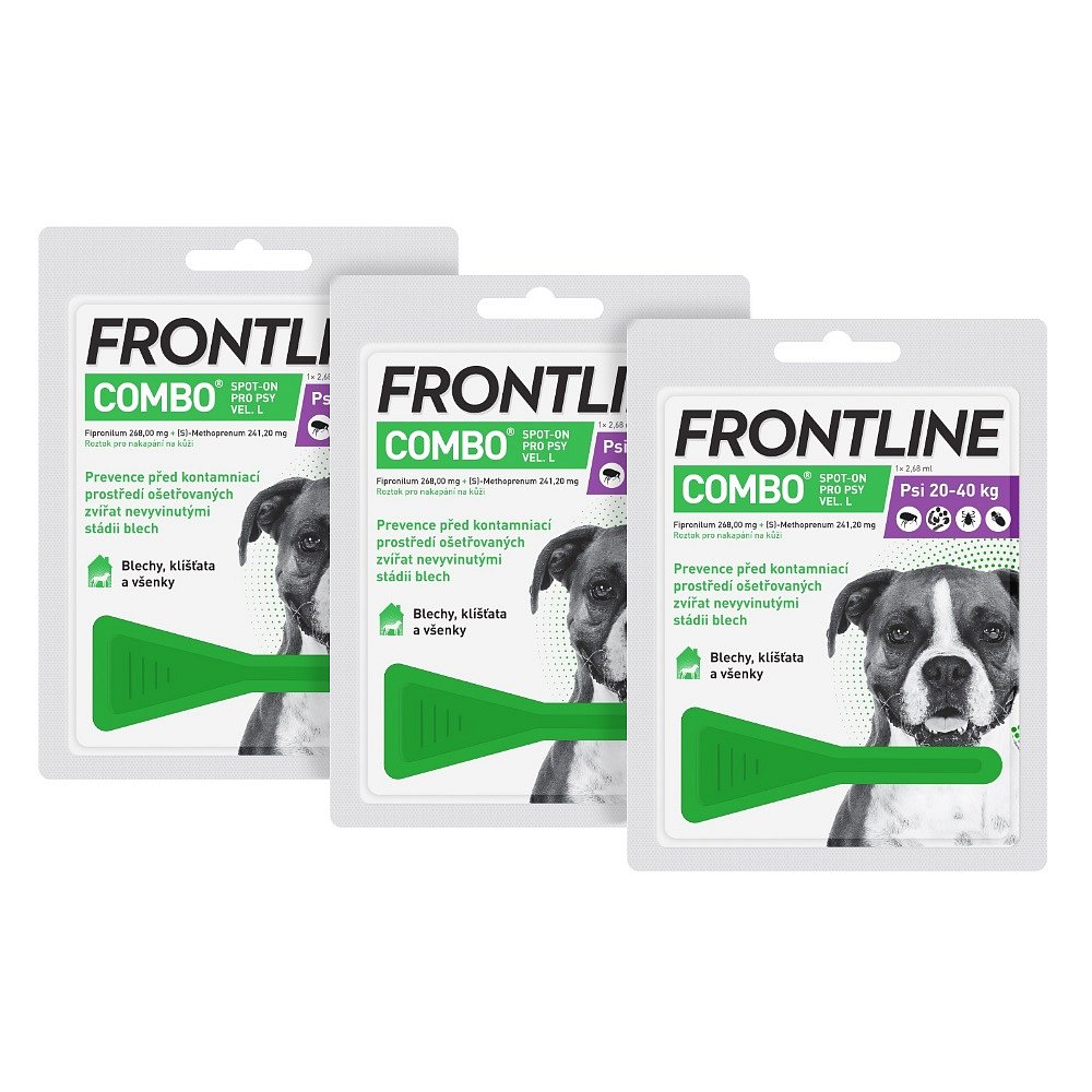 FRONTLINE Combo Spot-on pro psy L (20-40 kg) 1x2,68 ml 3ks