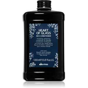 Davines Heart of Glass Rich Conditioner posilující kondicionér pro blond vlasy 1000 ml