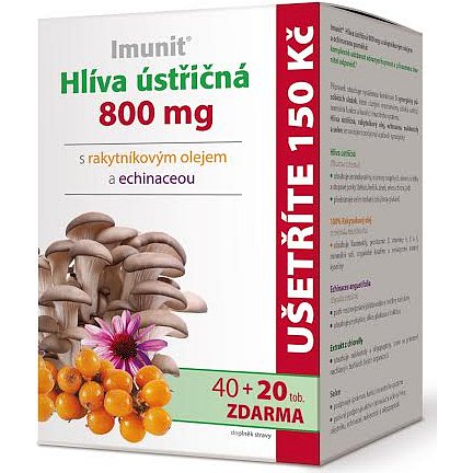 Hlíva ústř.800mg s rakyt. a echi. Imunit 40+20tob