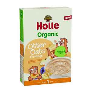 HOLLE Bio-Organic Kaše s ovesnými vločkami, Otter Oats, jablko, banán, švestky 200g (1r+)