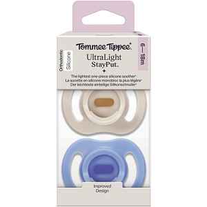 Tommee Tippee Ultra Light Stay Put 6-18 m dudlík Boy 2 ks
