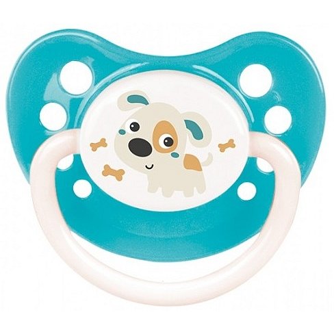 CANPOL BABIES Dudlík silikonový anatomický 6-18m Bunny & Company – tyrkysový