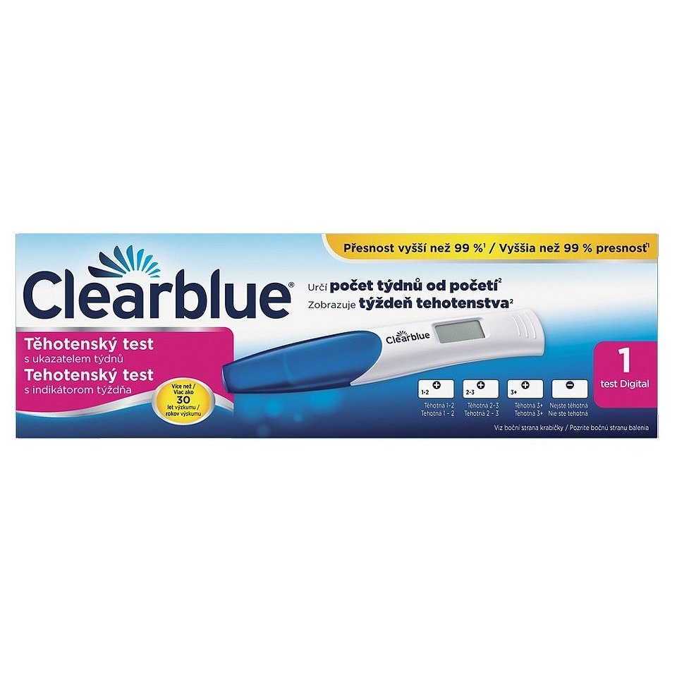 Clearblue digit.těhot.test 1ks s ukazatelem týdnů