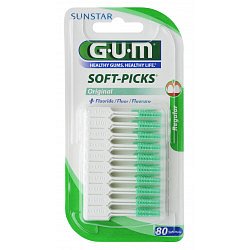 GUM Soft-Picks masážní mezizubní kartáčky s fluoridy velikost Regular ISO 1 80 ks