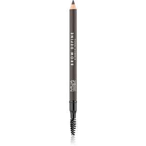 MUA Makeup Academy Brow Define dlouhotrvající tužka na obočí s kartáčkem odstín Dark Brown 1,2 g