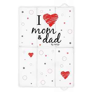 NELLYS Přebalovací podložka měkká I LOVE mom and dad