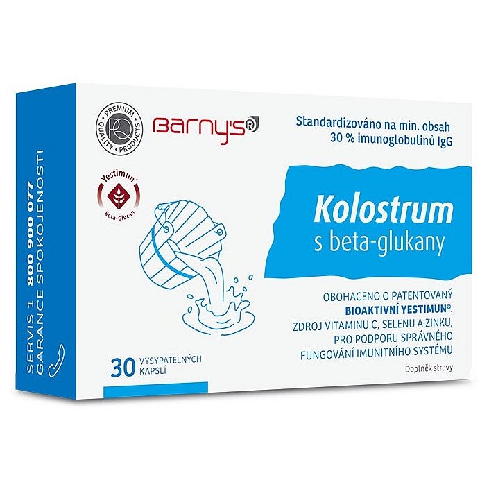 Barnys Kolostrum s beta-glukany 30 kapslí
