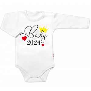 Baby Nellys Body dlouhý rukáv Baby 2024,  bílé vel.  68