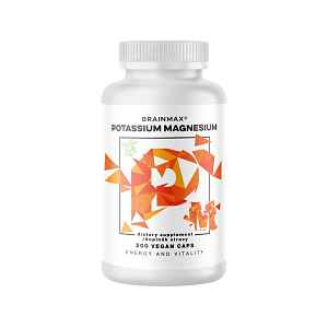 BrainMax Draslík Magnesium®, Draslík citrát + Hořčík malát, 200 rostlinných kapslí