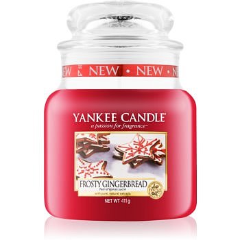 Yankee Candle Frosty Gingerbread vonná svíčka Classic střední 411 g
