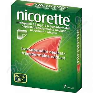 Nicorette Invisipatch 25mg/16h náplast 7x25mg