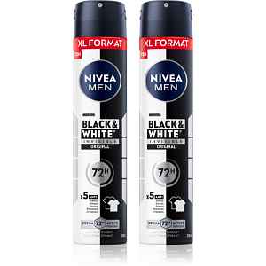 NIVEA MEN Black & White Invisible Original antiperspirant ve spreji výhodné balení