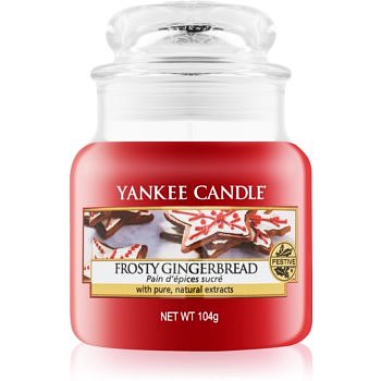 Yankee Candle Frosty Gingerbread vonná svíčka Classic malá 104 g