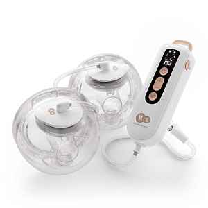 KINDERKRAFT Odsávačka mateřského mléka Double Hands-free Gentle Flow Gold