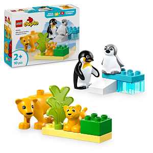 LEGO® DUPLO 10442 Rodinky divokých zvířat: Tučňáci a lvi