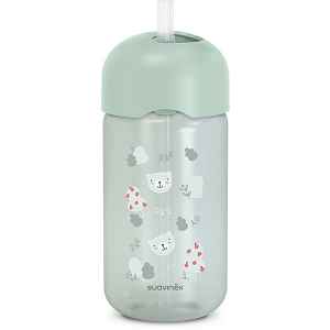 Suavinex Wild & Free Bottle láhev s brčkem Green 18m+ 340 ml
