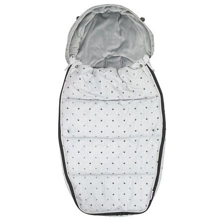 Dooky footmuff vel. L LIGHT GREY CROWNS DeLuxe