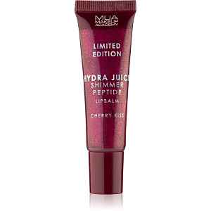 MUA Makeup Academy Hydra Juice Peptide Shimmer Lip Balm balzám na rty pro třpytivý lesk odstín Chery Kiss 10 ml