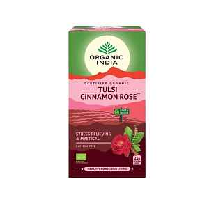 Organic India Tulsi skořice s růží BIO, 25 sáčků