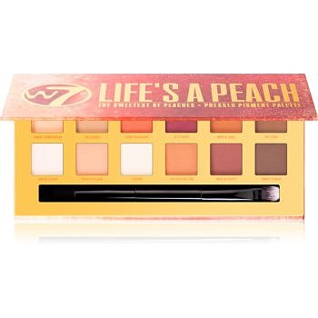 W7 Cosmetics Life's a Peach paletka očních stínů s matným efektem 9,6 g