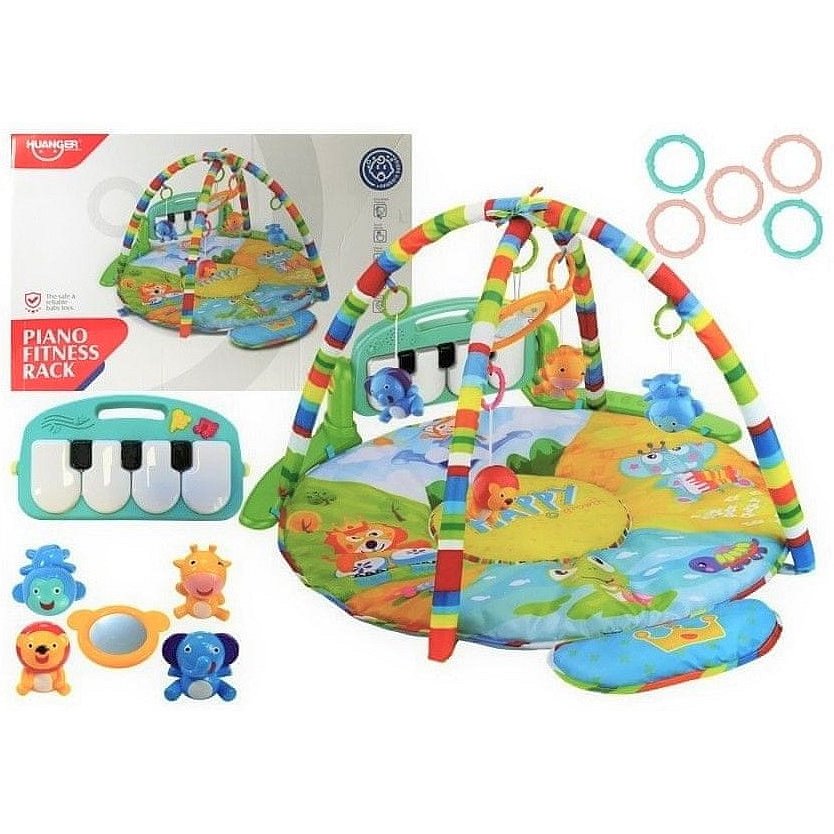 Huanger Hrací deka s pianem 3v1 XXL - Happy Zoo