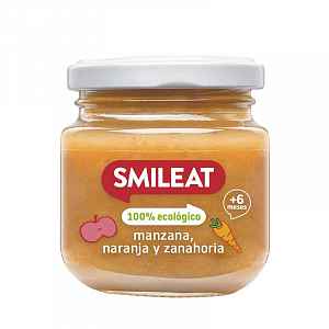 Smileat BIO příkrm jablko, karotka a pomeranč 6m+ 130 g