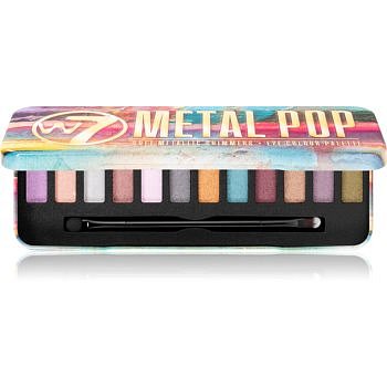 W7 Cosmetics Metal Pop paleta metalických očních stínů 15,6 g