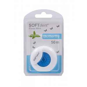 SOFTdent Buttefly Dentální nit s mátou 50 m