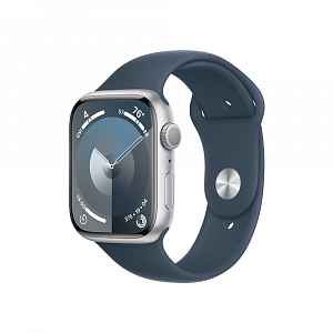 Apple Watch S9 45 mm sport band S/M smart hodinky Silver/Storm Blue
