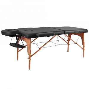 inSPORTline inSPORTline Masážní lehátko Taisage 2-dílné dřevěné černá