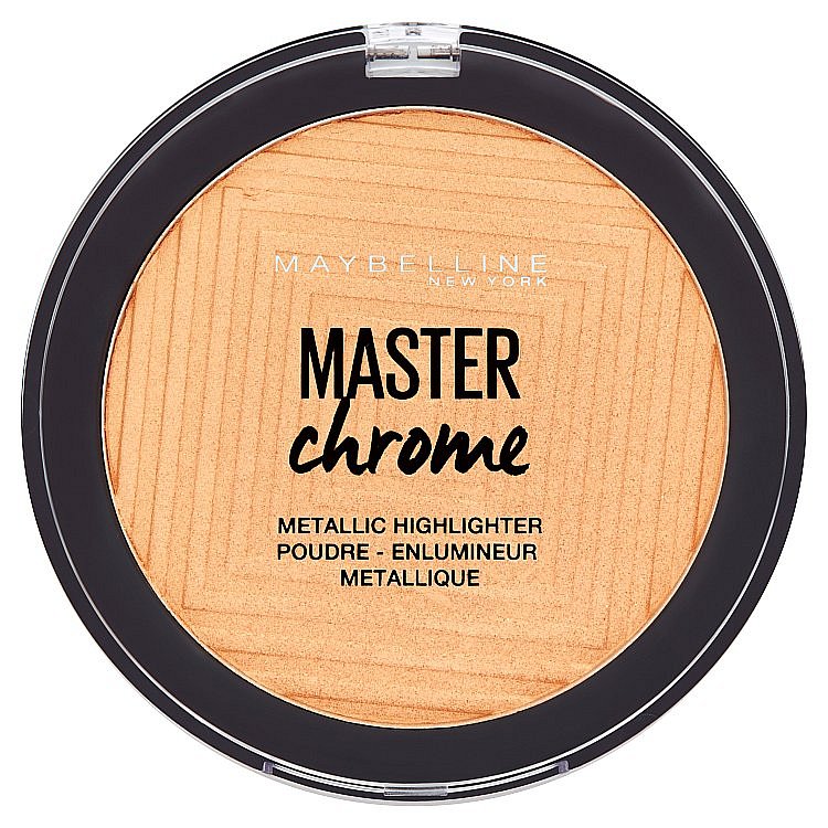 Maybelline Master Chrome pudrový rozjasňovač 100 Molten Gold, 6,7 g