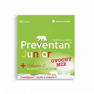 Preventan Junior ovocný mix 90 tablet + dárek