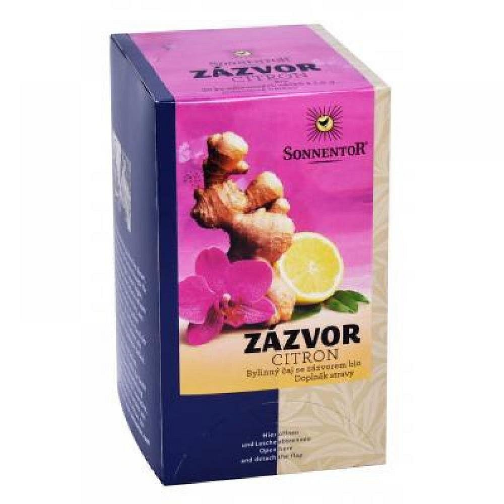 SONNENTOR Zázvor - citron bio čaj s kořením porc. dárkový 20 sáčků