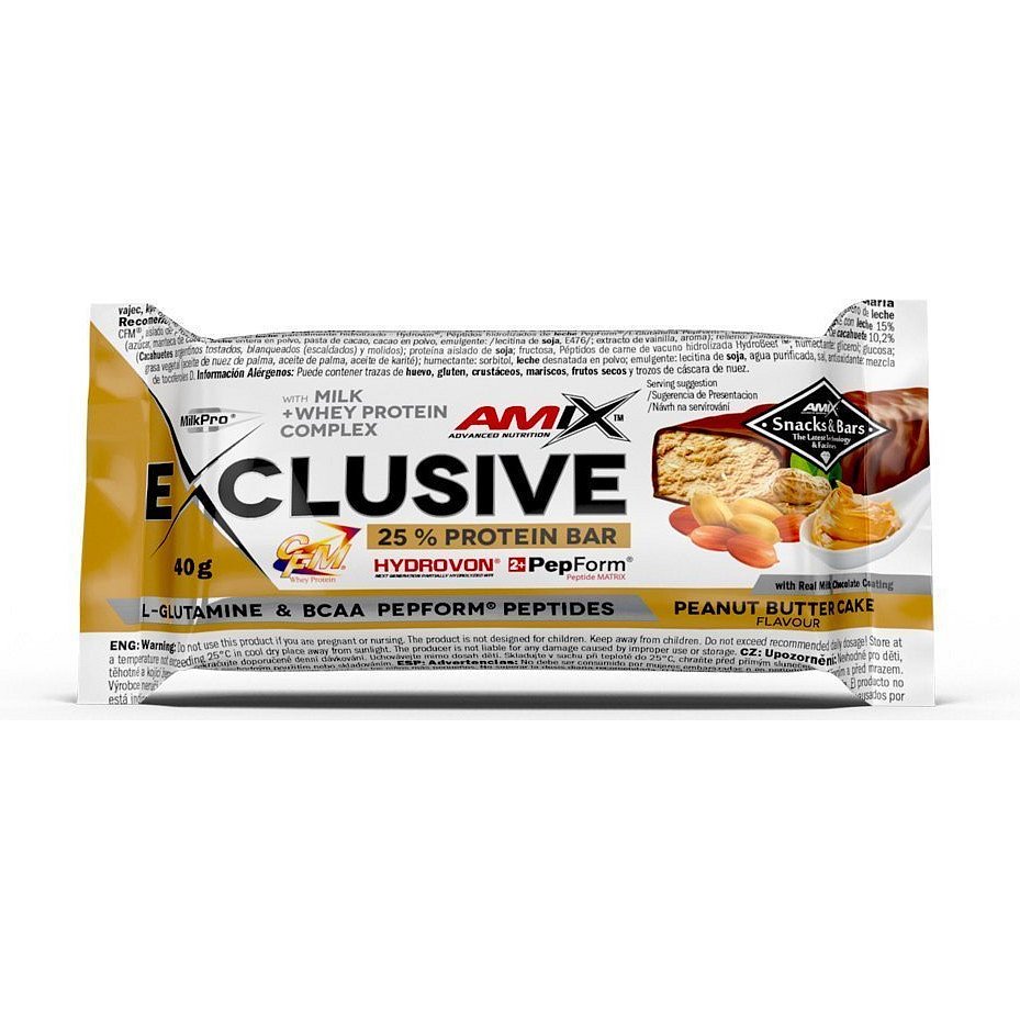 AMIX Exclusive Protein Bar, Peanut-Butter-Cake, 40g